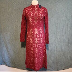 Forever 21 red lace dress, size large